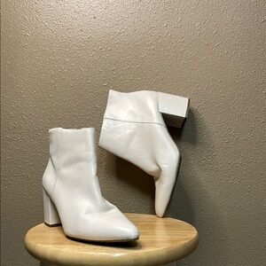 Elegant White Ankle Boots